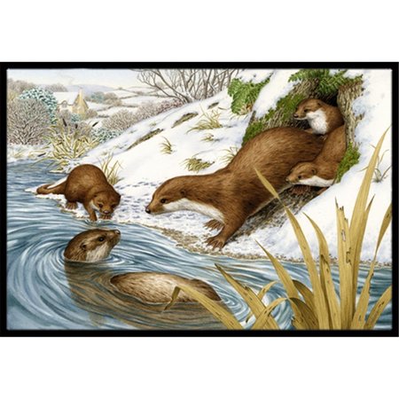 CAROLINES TREASURES Playtime Otters Indoor or Outdoor Mat- 24 x 36 ASA2186JMAT